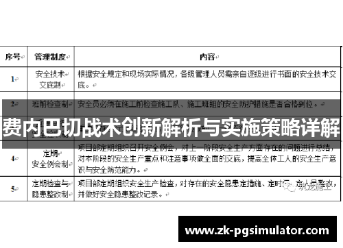 费内巴切战术创新解析与实施策略详解